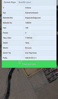 Polat Livedan Kahramankazan Soğucakta Tek Tapulu Tarla
