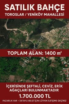 📢 Yatırım Ve Yaşam Fırsatı!🏡 Satılık Bahçe – Toroslar / Yeniköy Mahallesi