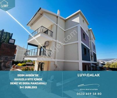 Didim Akbük'te Havuzlu Site İçinde Deniz Ve Doğa Manzaralı 3+1 Daire
