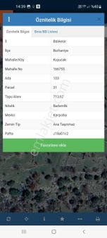 Balıkesır Burhanıye Kuyucak'da Acil Ihtıyacdan Kadsstro Yollu 714m2 Yer Satılıkdır