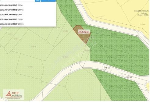 Kandıra'da Organizeye Çok Yakın Kısmi İmar İçinde 4124 M2 Tarla