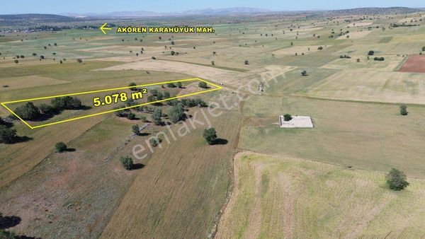 Akören Alanda 5.078 M2 Müstakil Tapulu Arazi