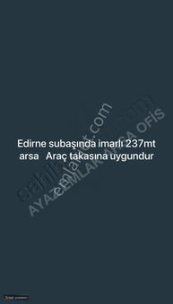 Acil Satılık Edirne Meriç Subaşı Mahallesinde İmarlı Arsa