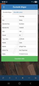 Ergünler İnşaattan Tekirdağ Saray Kurtdere Tek Tapu Tarla