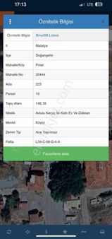 Burhan Kıran'dan Doğanşehir -polat'ta Satılık Müstakil Ev