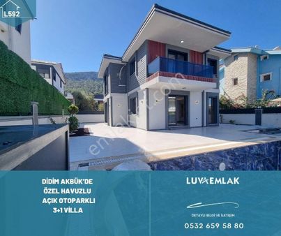 Didim Akbük'te Özel Havuzlu Deniz Manzaralı 3+1 Villa