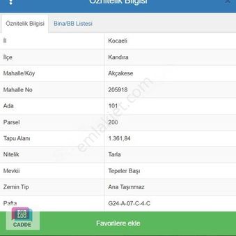 Kocaeli Kandıra Akçakese Mh Yatırımlık Arsa