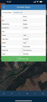 Nilüfer Başköyde Yol Üzeri 6.400 M² Tarla 85.93 M2 Satılık!!