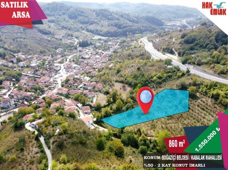 Hak Emlak'tan Boğaziçi-kabalak Mah.de Satılık 860m² Fırsat Arsa