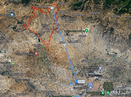 Eğriöz'de Satılık Fırsat Tarla (23 Dönüm Tek Tapu)