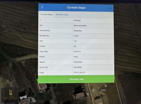 Tekirdağ Marmara Ereğlisi Kat İrtifaklı 160m2 Arsa