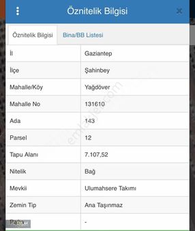Seç Emlak'tan Şahinbey-yağdöver Ana Asvalt Üstü-tek Tapu Fıstık