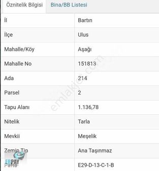 Meşelik Mevkinde Satılık Meyve Ağaçlı Tarla