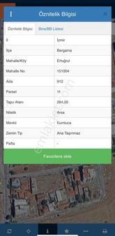 Bergama Fatih Mah İmarlı Satılık Arsa