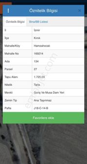 İzmir Kınık Hamzahocalı Mah Satılık Fırsat Tarla