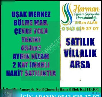 Harman Emlak'tan Bölme'de Villalık Arsa