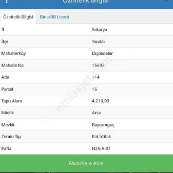 Taraklı Dış Dedeler İmarlı Projeli Arsalar