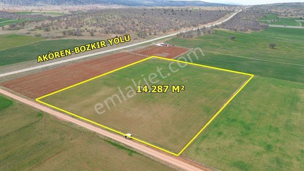 Akören Karahüyükde Bozkır Yoluna 1 Parsel 14.287 M2 Müstakil Tapulu Tarla