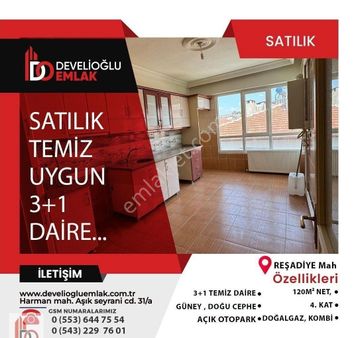 Develioğlu Emlaktan 3+1 Temiz Geniş Daire