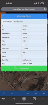 Silivri Ortaköyde Satılık 443 M2 Villa İmarlı Arsa