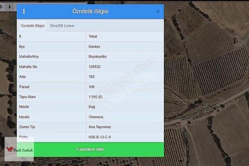 Vadi Emlak'tan Büyükyıldız'da 1945mt2 Tek Tapu Satılık Tarla