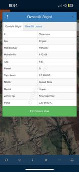 Erganide Yakacık Mahallesinde İmara 2 Km Uzaklıkta Proje Yolu Mevcut Müstakil Tapulu Tarla