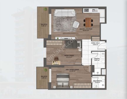 Valory Güneşli’de 2+1 Geniş Daire – Modern Yaşamın Adresi