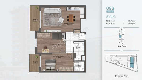 Valory Güneşli’de 2+1 Modern Daire – Yatırım Ve Oturum İçin İdeal