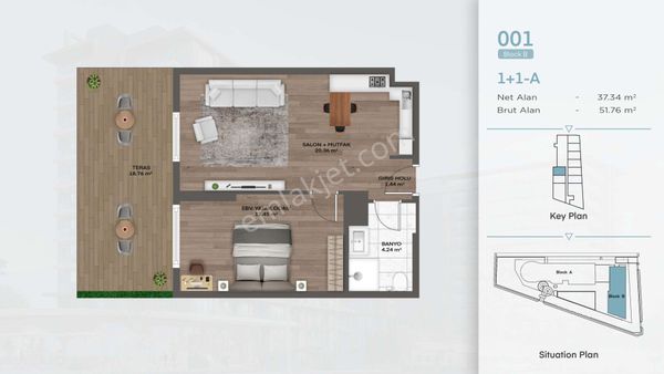 Valory Güneşli’de 1+1 Ferah Daire – Konfor Ve Yatırım Bir Arada