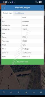 Karacabey Harmanlı'da Tek Tapu 880 M2 Yol Su Var Hobi Bahçesi