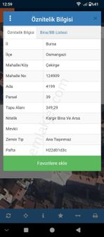 Çekirge 3 Kat İmar 349m2