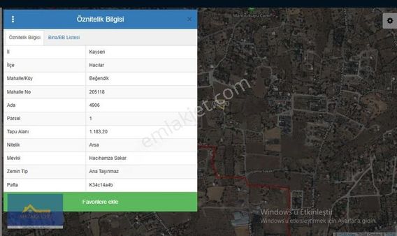 Mazaka Cıty'den Hacılar Beğendik'te Satılık 1183 M2 İmarlı Arsa