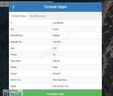 Çanakkale Dalyanda Denize Sıfır Satılık Arsa