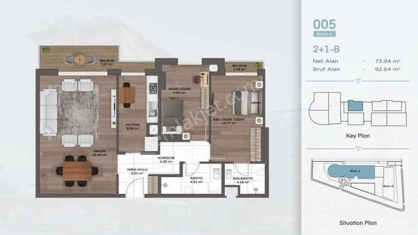 Valory Güneşli’de 2+1 Bahçe Katı Kapalı Mutfak Daire – Geniş Alan Ve Yatırım Fırsatı