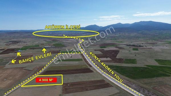 Tülce'de Konya Yoluna 1 Parsel 4.908 M2 Müstakil Tapu Kupon Yer