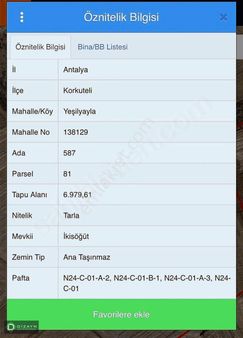 Korkuteli Yeşilyayla'da 7 Dönüm Tarla