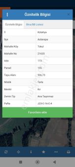 Kütahya Aslanapa Tokul Köyü Satılık Tarla