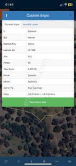 Sahibinden Köy İçi Havran Sarnıç 3225m2 Zeytinlik