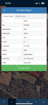 Uşak Karahalli Satılık Tarla6 Dön