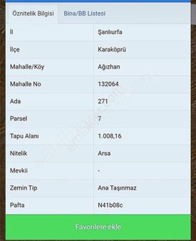 Arsamız Karaköprü Ağızhan Bölgesinde 5 Kat İmarlı Satılık.
