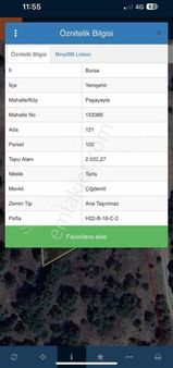 Yenişehir Paşayaylada Satılık Tarla