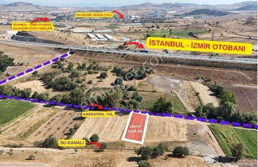 Balıkesir/karesi/yeniköyde Mükemmel Konumda Satılık 1.334m2tarla