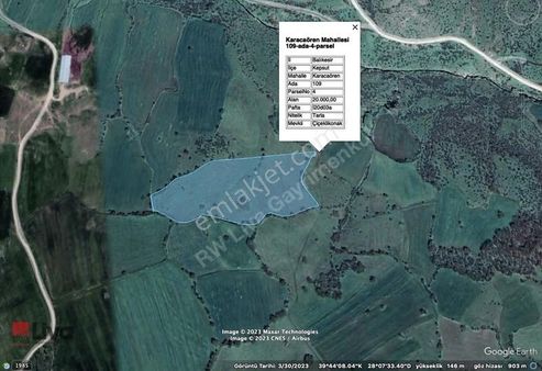 Kepsut Karacaören De Satılık Tarla