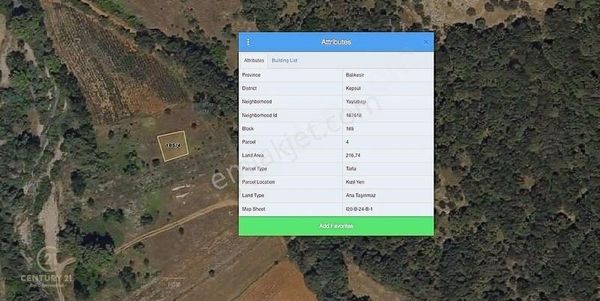 C21 Bal'dan Balıkesir Kepsut Yaylabaşı Satılık Tarla