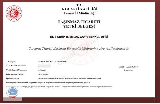 Gebze Balçık Mah'de Satılık 4980 M² Ticari Arsa