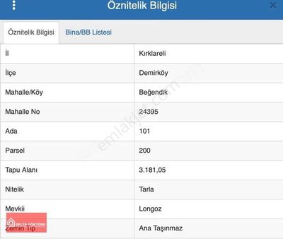 Beğendik Köyü'nde, Orman İçi, Yatırımlık, Müstakil Tapulu