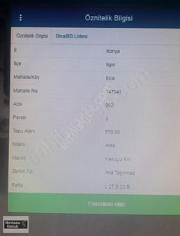 Mevlana Emlaktan Konya Ilgın Ilıca Da Satılık Arsalar