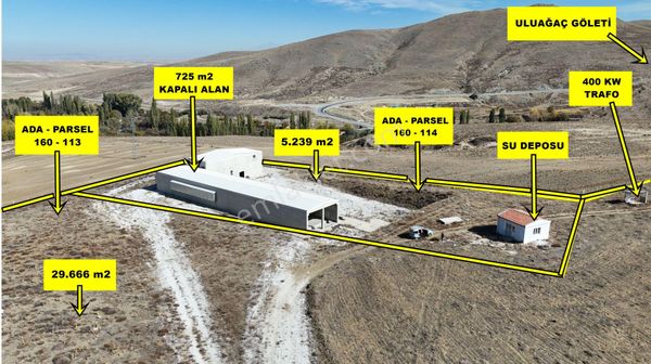 E.gökal Uluağaç Gölü Yanı Ruhsatlı 34.906 M2 Üretim Tesisi !
