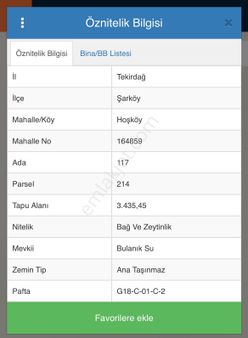 Tekirdağ Şarköy Hoşköy’de 3435 Metrekare Deniz Manzaralı Zeytinlik