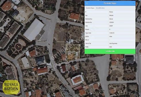 Meram Selverde Atiker Petrol Arkası 1084 M2 Müstakil Fırsat Arsa
